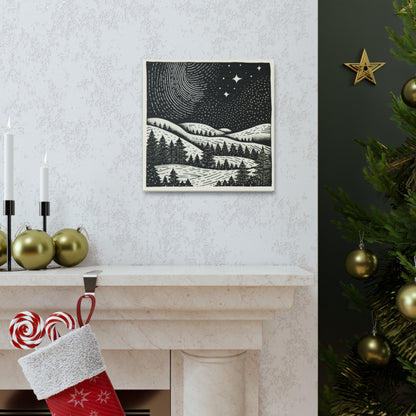 Starry Night Woodsy Night - Canvas Gallery Wrap