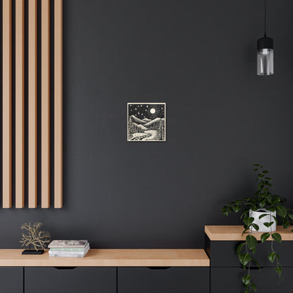 Full Moon Woodsy Night - Canvas Gallery Wrap