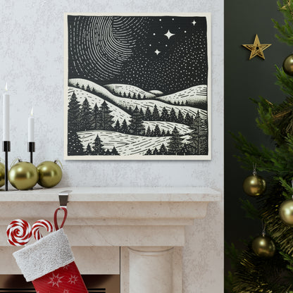 Starry Night Woodsy Night - Canvas Gallery Wrap