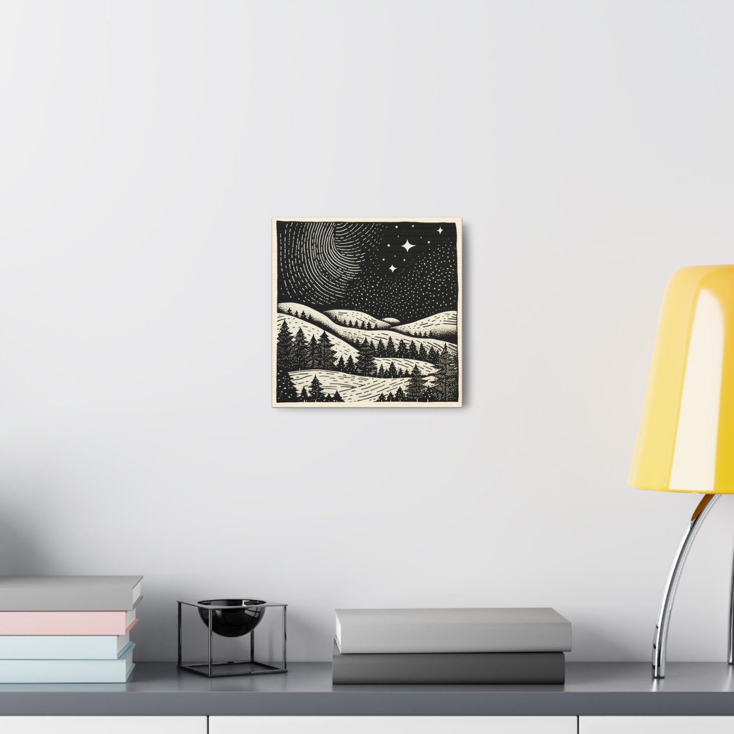 Starry Night Woodsy Night - Canvas Gallery Wrap