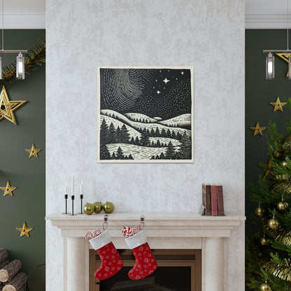 Starry Night Woodsy Night - Canvas Gallery Wrap