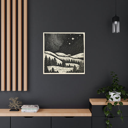 Starry Night Woodsy Night - Canvas Gallery Wrap
