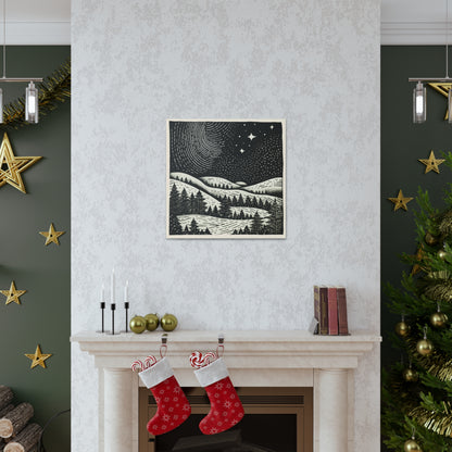 Starry Night Woodsy Night - Canvas Gallery Wrap