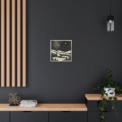 Starry Night Woodsy Night - Canvas Gallery Wrap