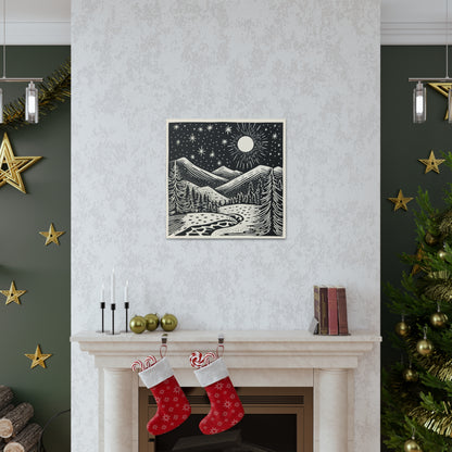 Full Moon Woodsy Night - Canvas Gallery Wrap