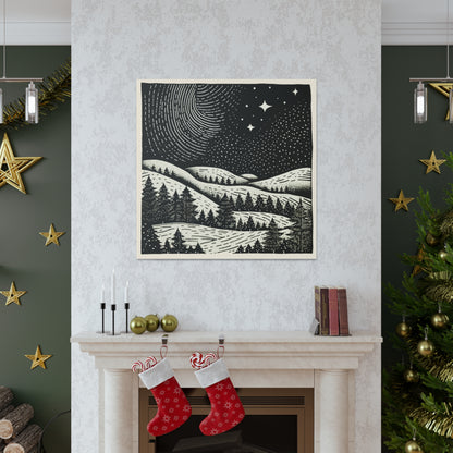 Starry Night Woodsy Night - Canvas Gallery Wrap